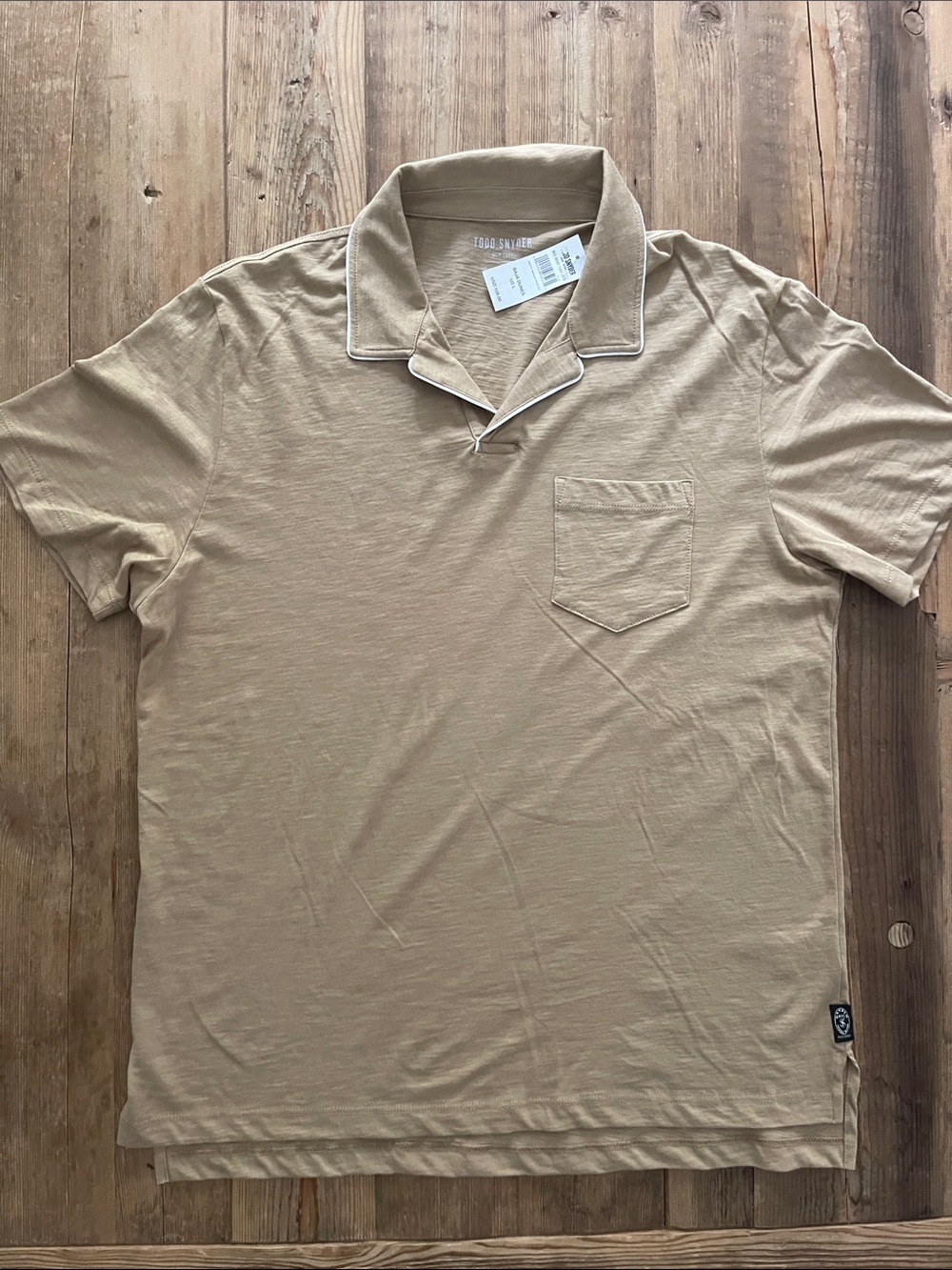 NEW Todd Snyder Montauk Tipped Polo Baja Dunes L